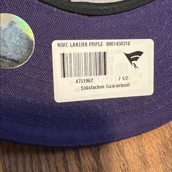 New Era Lakers Purple and Yellow Cap 7 1/2 - Picture 4 of 5